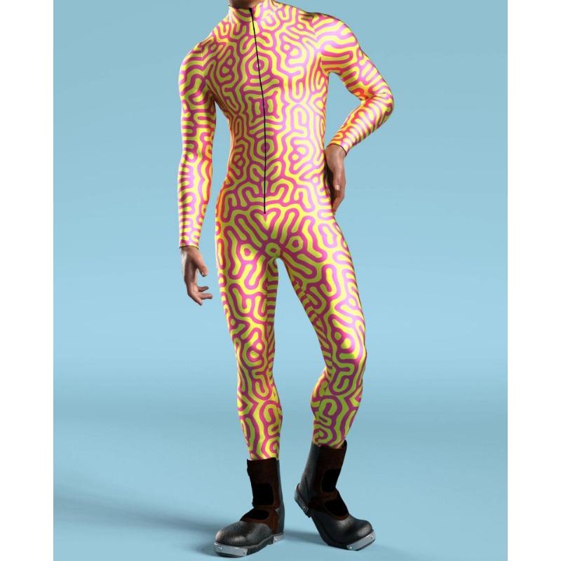 Mecha 3d Print Catsuit Adult Men Zipper Jumpsuit Zentai Bodysuit Game Party Costume Female Cosplay Outfit 2024