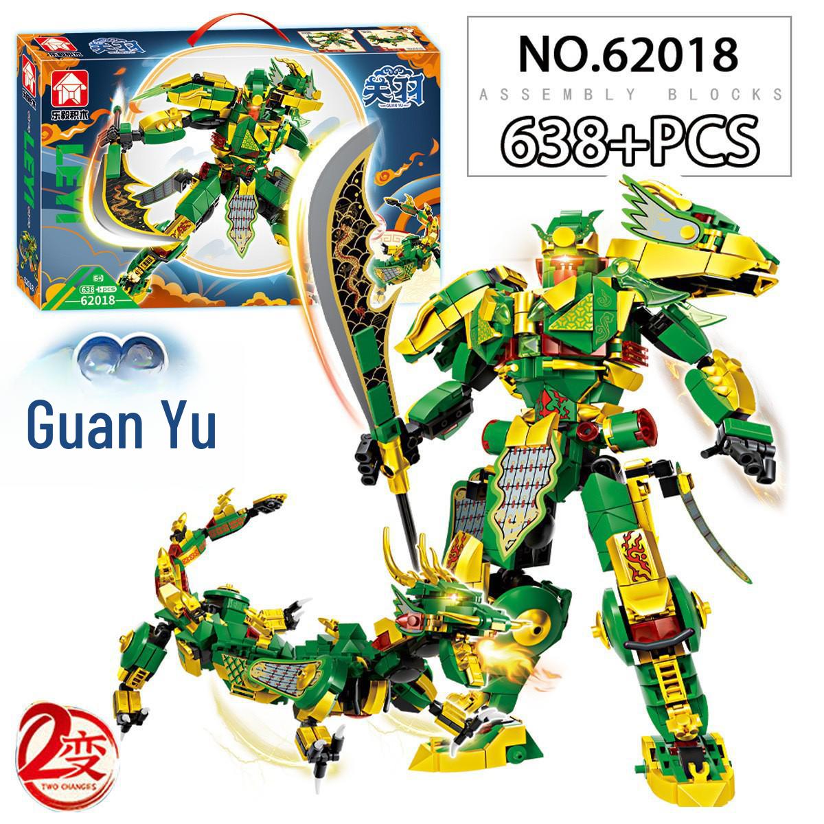 

Совместимые блоки Le Yi Lego: Игрушки для детей в виде боевых доспехов Цинлун Гуаньюй и Белый тигр Чжао Юнь