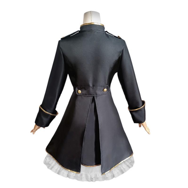 Anime My Dress-Up Darling Cosplay Inui Sajuna Hat Wig Full Set Black Dress Coat Women Uniforms Halloween Carnival Costumes