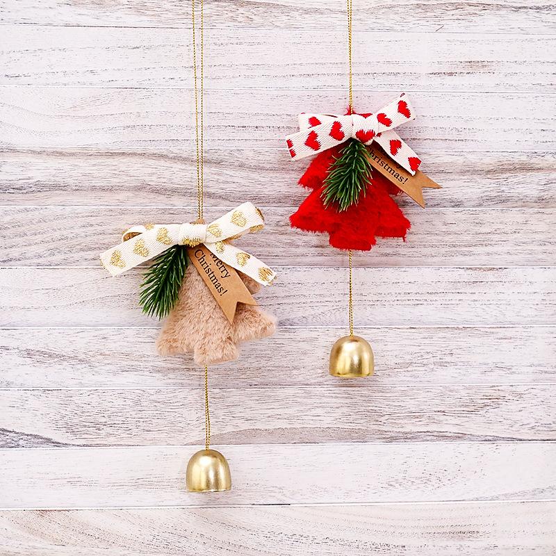 New Christmas Tree Bell Pendant Hanging Bell Doorbell Pendant Christmas Car Hanging Wind Chimes Gift Christmas Decoration