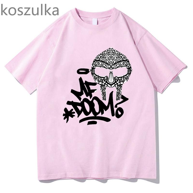 Unisex MF Doom Letter Camiseta Camiseta Divertida Camiseta de algodón vintage Regalo para mujeres unisex Verano Casual Moda unisex Ropa suelta de manga corta