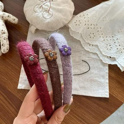 Exquisite Retro Headband Vintage Thin Edge Hairband Hair Accessories Flower Knitted Hair Band  Lady