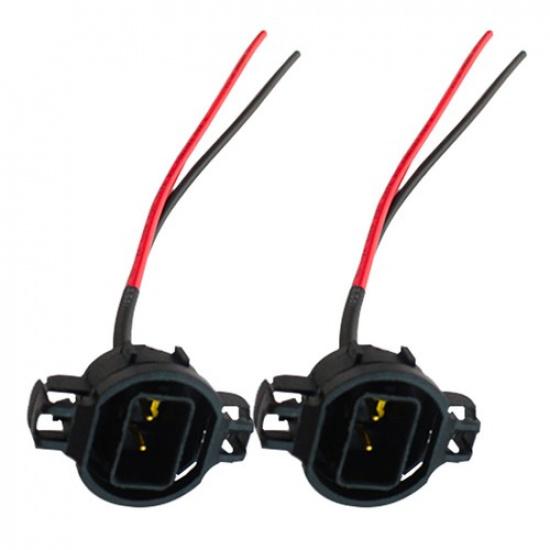 2Pcs H16/5202/2504/PSX24W Male Connector For Fog Lights Wiring Pigtail Harness