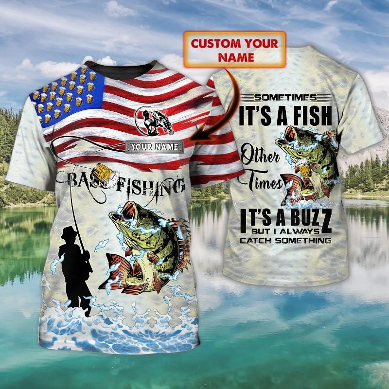 

Bass Fishing Personalized Name 3D All Over Printed Mens t shirt Cool Summer Unisex Short sleeve T-shirt Casual Tee tops TX256 7XL