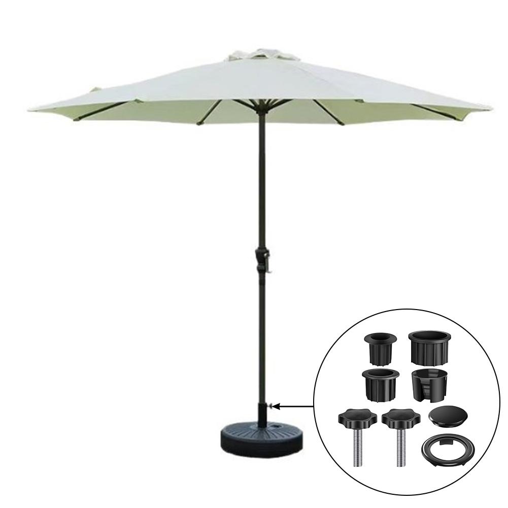 1 Set Sun Umbrella Base Bracket Accessories Plastic Pipe Sleeve Fixing Screws Patio Parasol Umbrella Base Stand