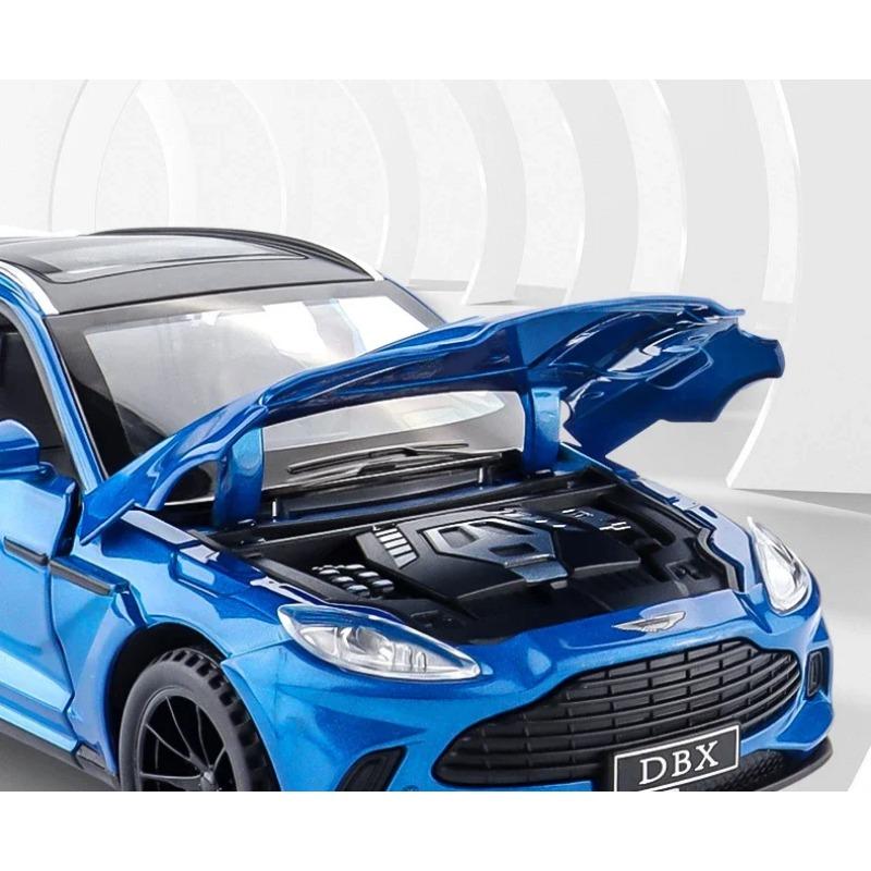 Литая модель автомобиля 1/32 Aston Martin DBX со звуком и светом, коллекционная миниатюрная детская машинка для мальчиков, игрушка в подарок на день рождения