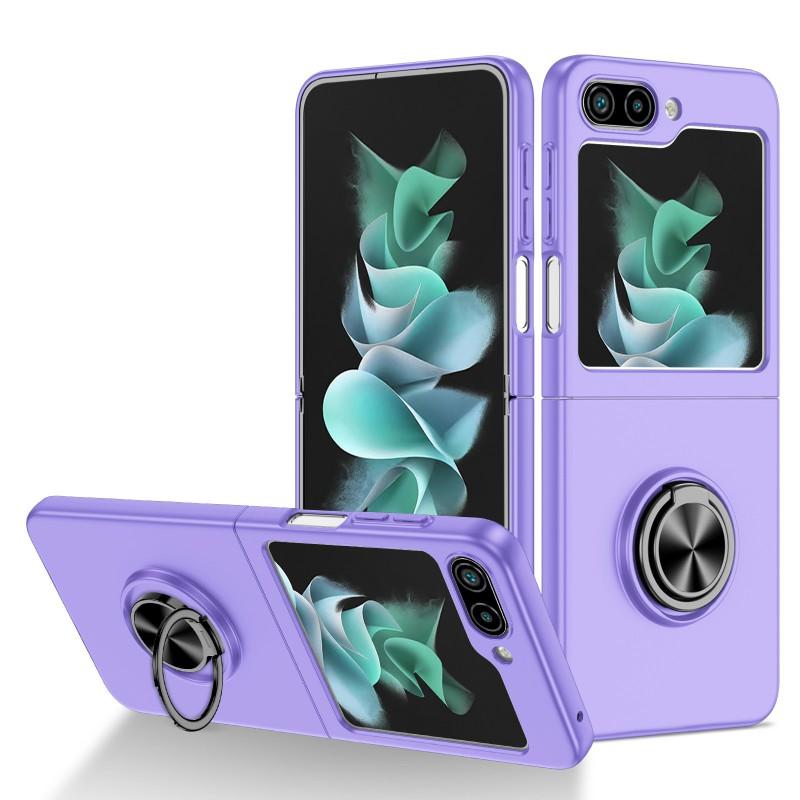 Magnetic Rotating Ring Car Mount Stand Case Galaxy Z Fold7 Fold6 Fold5 Flip7 Flip6 Flip5 - Dual Layer PC