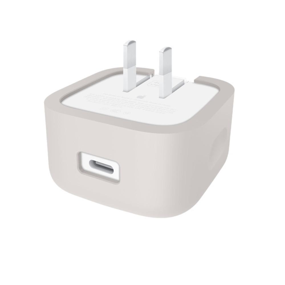 

Silicone Anti-fall Charger Adapter Case USB-C Anti-collision Power Adapter Cover Silicone Wear-resistant for Apple Charger 40W сірий