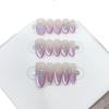 Hand-woven Armor Spring and Summer New Purple Heart-frozen Love Zircon Diamond Cat's Eye Manicure Patch