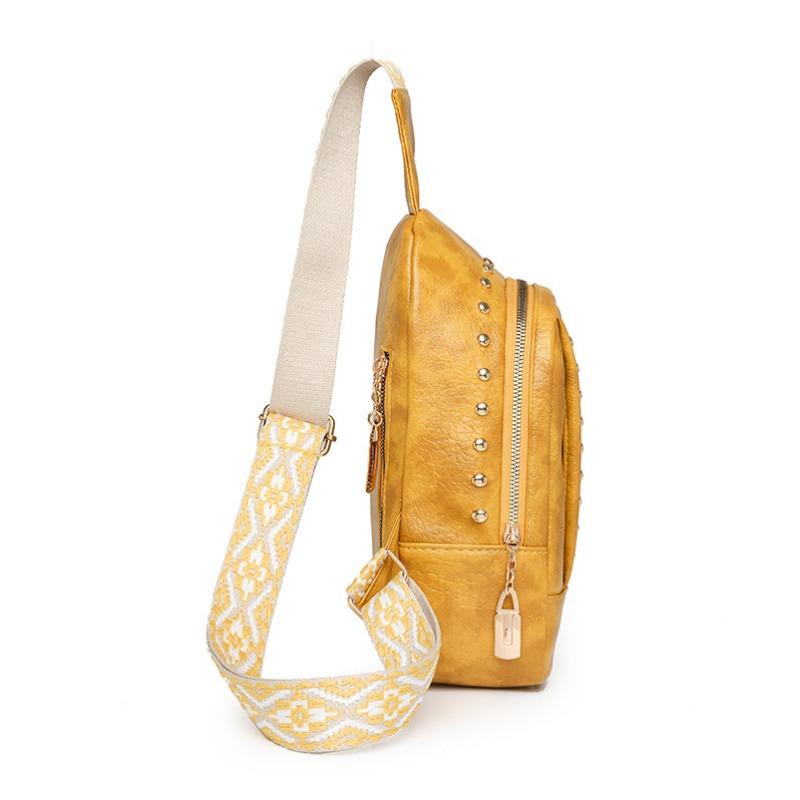 Klinknagel Schouder Zacht Leer Borsttas