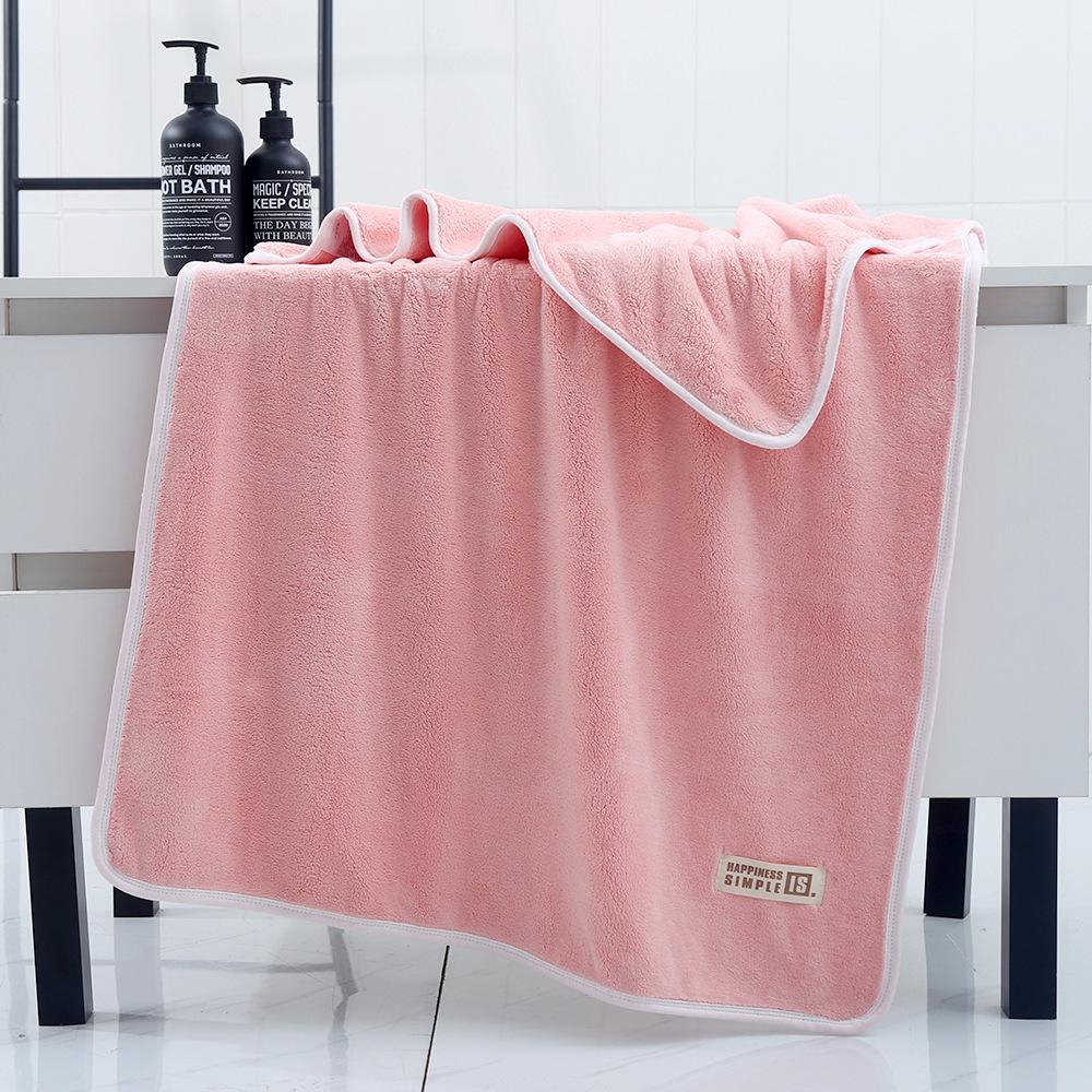 Super Thick 530g Coral Fleece Bath Towel - Large, Quick-Dry, Absorbent for Women & Adults