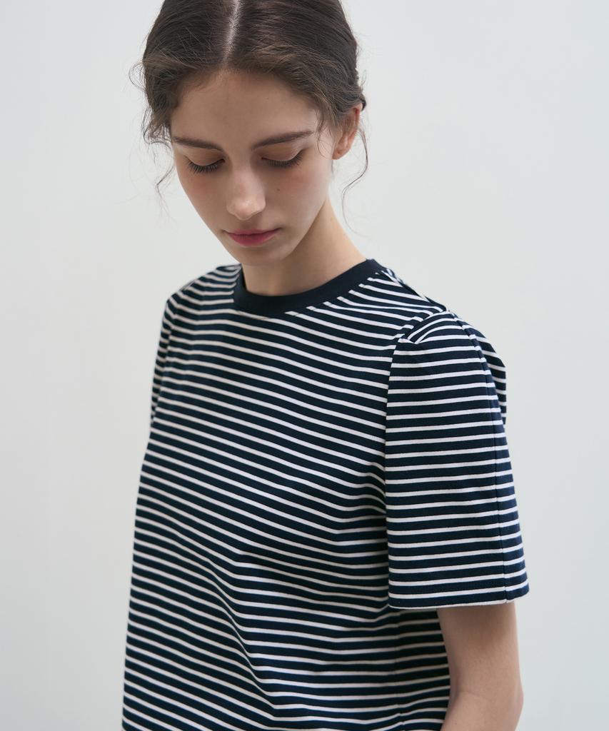 Deuloupisumeon Striped Puff Short Sleeve T-Shirt [Navy]