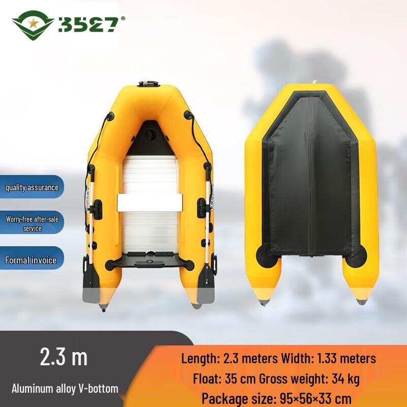 3527 Heavy-Duty Inflatable Boat with Aluminum Floor
