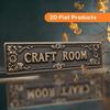 Vintage Metal Wall Sign 15.75x3.94in, 2D Flat Craft Room Decor, Pre-Drilled Holes, Indoor Outdoor Garage Porch
