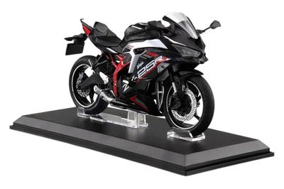 Kawasaki Ninja ZX-25R (moto Skynet completa) en negro metalizado Spark y blanco perlado Stardust (1/12)