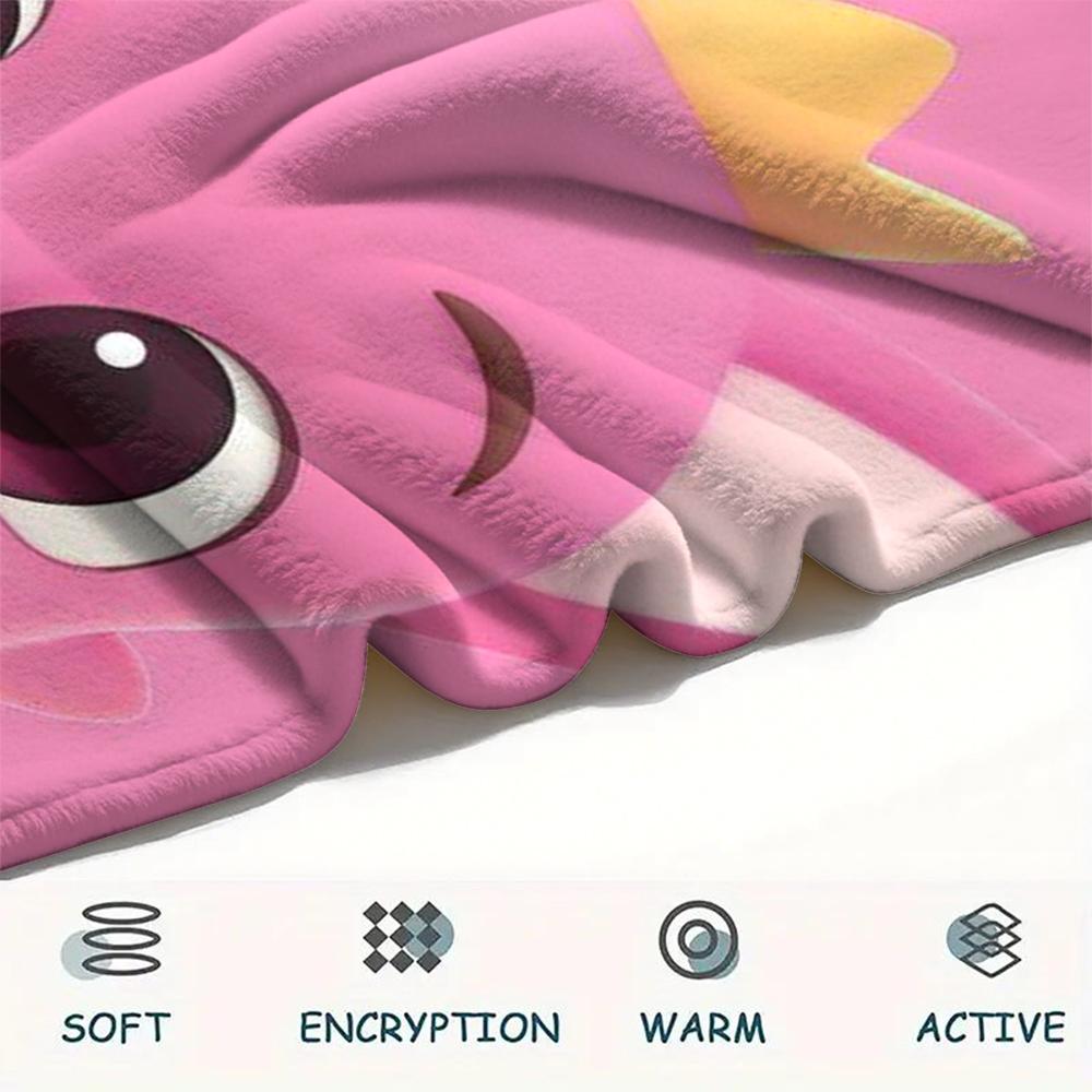 1PC Pinkfong Print Flannel Blanket, High Quality Comfortable for All Seasons, Home Decor, Warmth and Comfort, Perfect for Christmas Gifts112