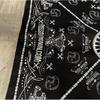 Used Vintage Ras Brown Bandana Tattoo Studio Yamada Ren Scarf Harley Motorcycle