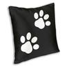 Liebe Hunde Pfoten und Knochen Muster Druck Quadratischer Kissenbezug Dekoration Haustier Fußabdruck Geschenk Kissenbezug Wurfkissen für Sofa Auto