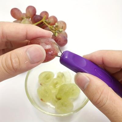 2 viename dvipusis vynuogių lupiklis, plastikinis vaisių skustukas, namų naudojimo razinų odelių šalinimo įrankis, mėsos ekstraktorius, vaisių įrankis lengvam lupimui