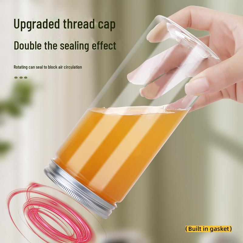 Großes transparentes Getreidevorratsglas – 65 mm Durchmesser, feuchtigkeitsbeständiger, versiegelter Kunststoffbehälter