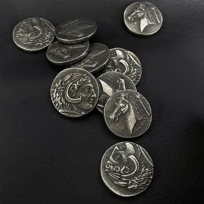 Vintage Greek Coins, Hercules Horse Head Coins, Necklaces, Sicilian Carthaginian Coins, Jewelry Pendants