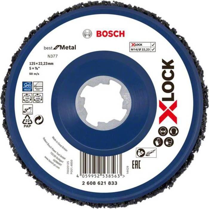 Disque de nettoyage - bosch - x-lock - 125 mm - 22,23 mm - métal