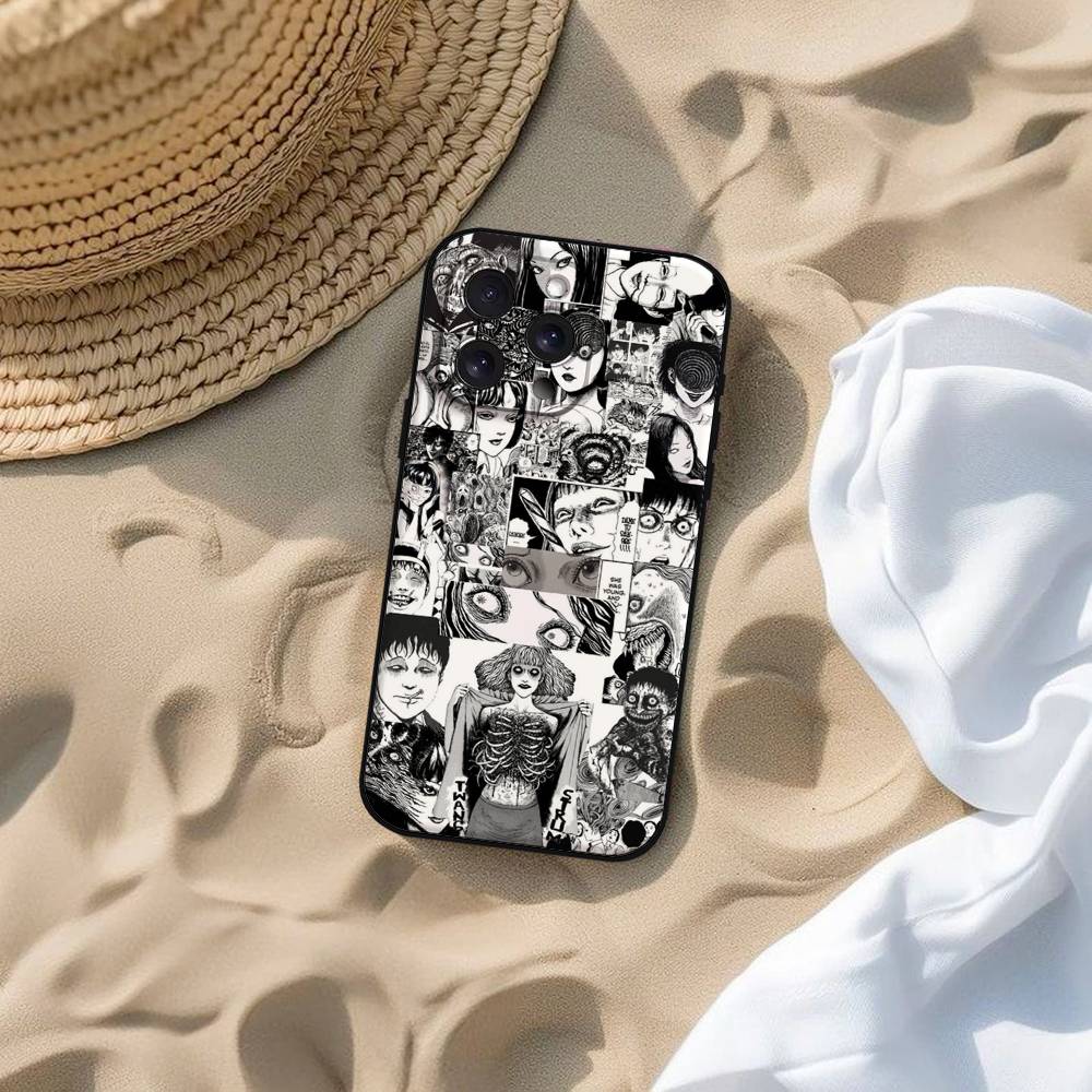 Anime Junji Ito Terror Horror Phone Case For IPhone 17 16 15 14 13 12 11 PRO MAX PLUS Mini TPU Soft To Skin-friendly Case