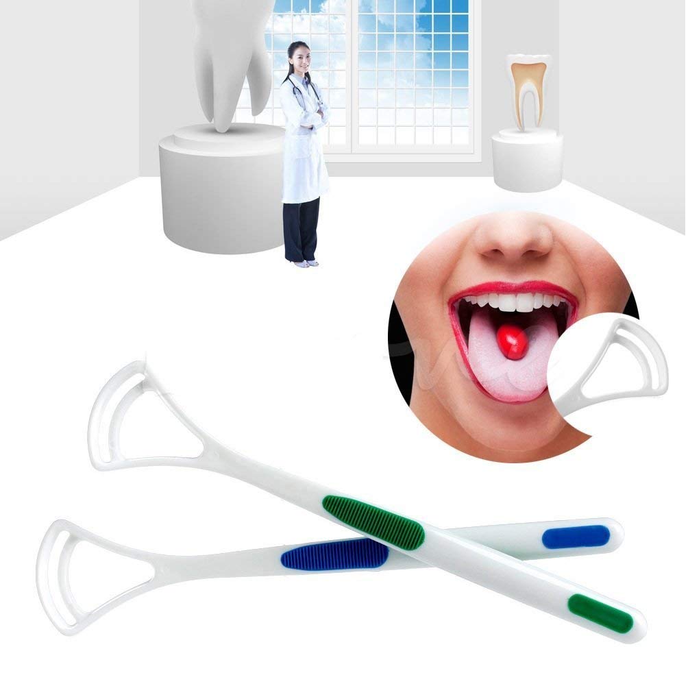 Renesmee Plastic Tongue Cleaner for Adults and Kids Fights Bad Breath Oral Care Tongue Cleaner, Easy To Use Travel Friendly- Pack of 2 (4)