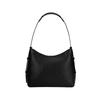 T Monogram Letter Pattern Adjustable Shoulder Strap Leather Messenger Bag Women Bags Black 175641-001
