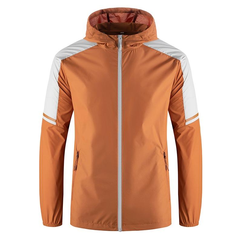 

Мужская одежда Кардиган на молнии с капюшоном и длинным рукавом Повседневная куртка Модные толстовки Топ S оранжевый