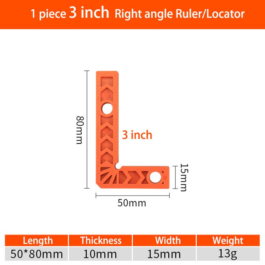 Plastic Right Angle Ruler Holder 90°Auxiliary Positioner Tool Overline L-Shaped Spacer Fixed Angle Gripper Woodworking  Fix Tool