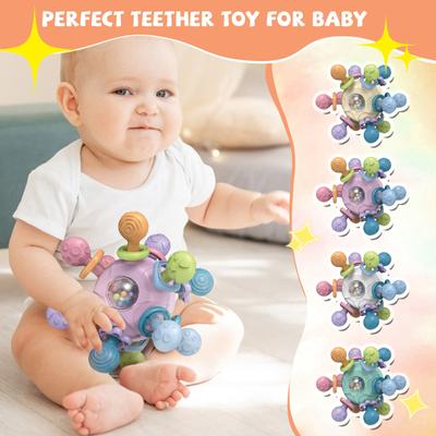 Handgriffball Lebensmittelqualität Silikon Beißspielzeug Kauspielzeug, Sensorisches Spielzeug, Geschenke Für Lernentwicklung