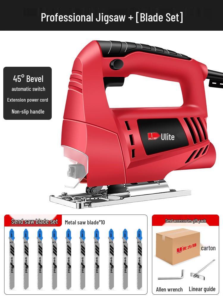 

Youlite Multi-Function Electric Curve Saw: Compact Woodworking & Wire Saw with Flashlight.