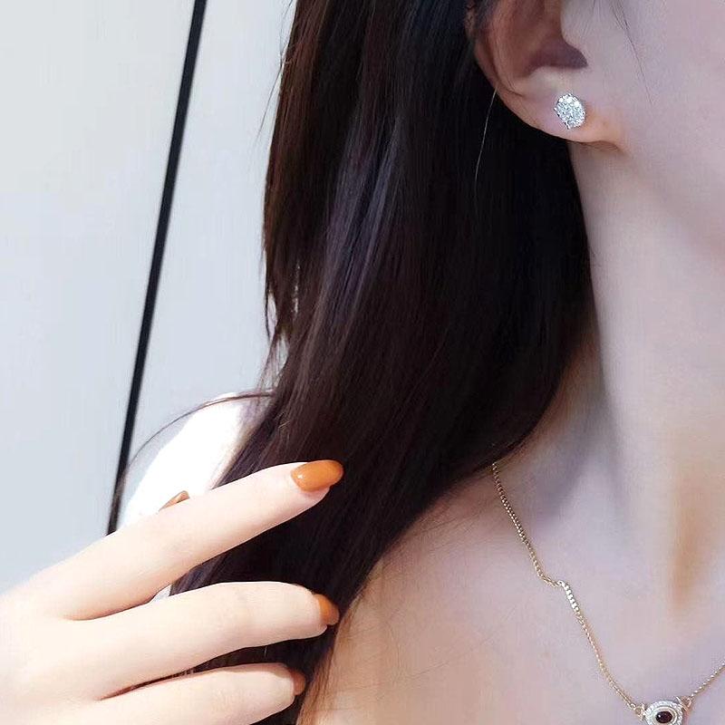 Cercei cu zirconiu pur și proaspăt pentru damă Accesorii orbitoare din zirconiu pentru femei Bijuterii versatile la modă Cadou de lux discret