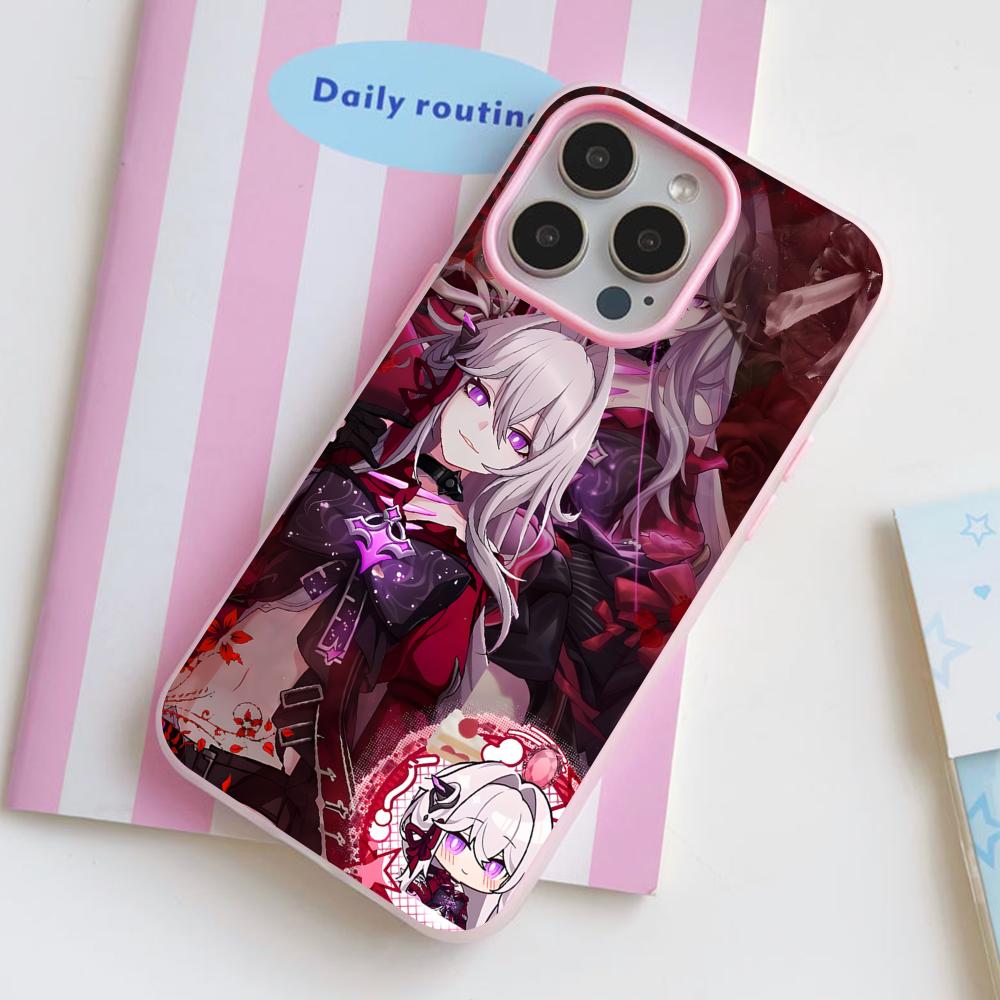 HSR Thelema Jelly Double layer Pink Mobile Phone Case for iPhone 17 16 15 14 13 12 11 Air Pro Max Plus Protective