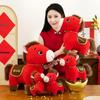 1Pcs Cozy Zodiac Horse Doll 2026  Year Mascot Red Little Horse Plush Toys Lively Cute Desktop Pets Festival Gift