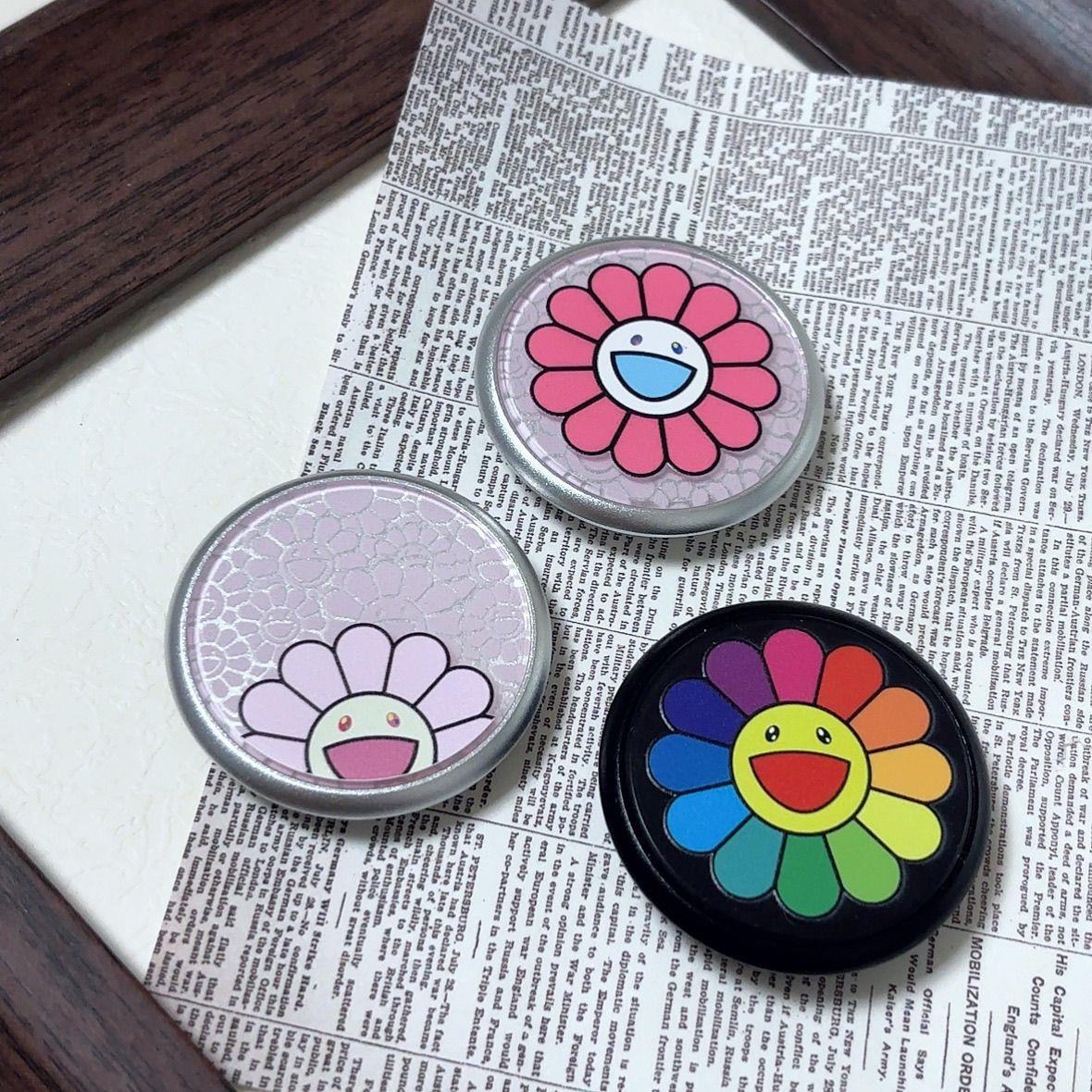 Takashi Murakami Sunflower Series Magnetic Airbag Phone Holder with Detachable Snap-on Plate