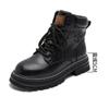 Fried Street Big Yellow Boots Women's 2025 New Platform British Martin Boots Women's Leather Retro Versatile Mountaineering Boots