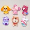 6Pcs New Cute Resin Mouse, Fox, Dog, Rabbit, Bear, Cat Flat Back Home Decor Parts Embellishments For Hair Bows Accessories