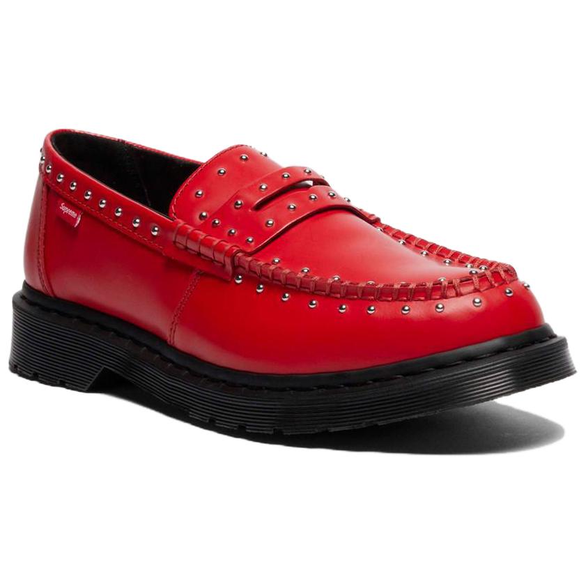 Dr. Martens Supreme x Penton Studded Loafer Poppy Red Unisex Sneakers 41873600