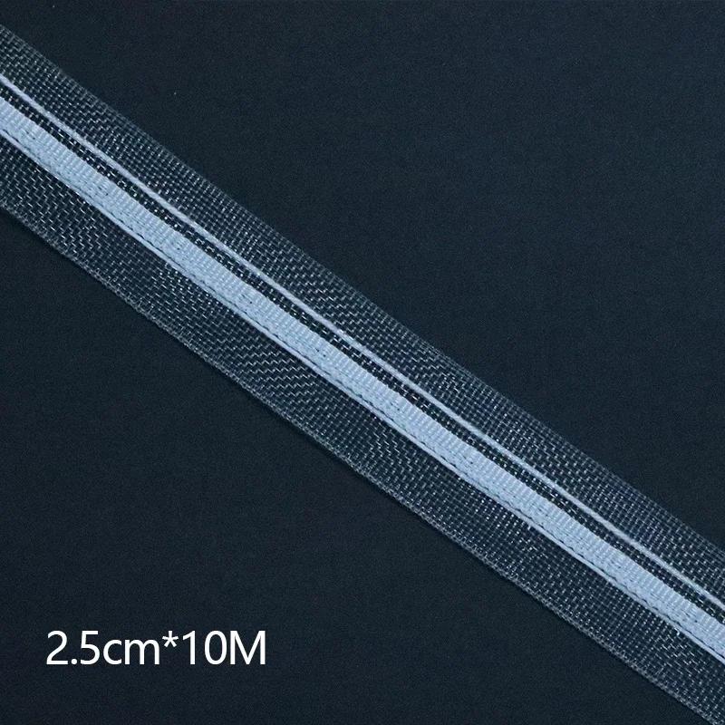 

10/20 Meter Curtain Rod Pocket Tape Transparent Curtain Accessories Fixed Folds Nylon Fabric Curtain Hook Encryption Tape
