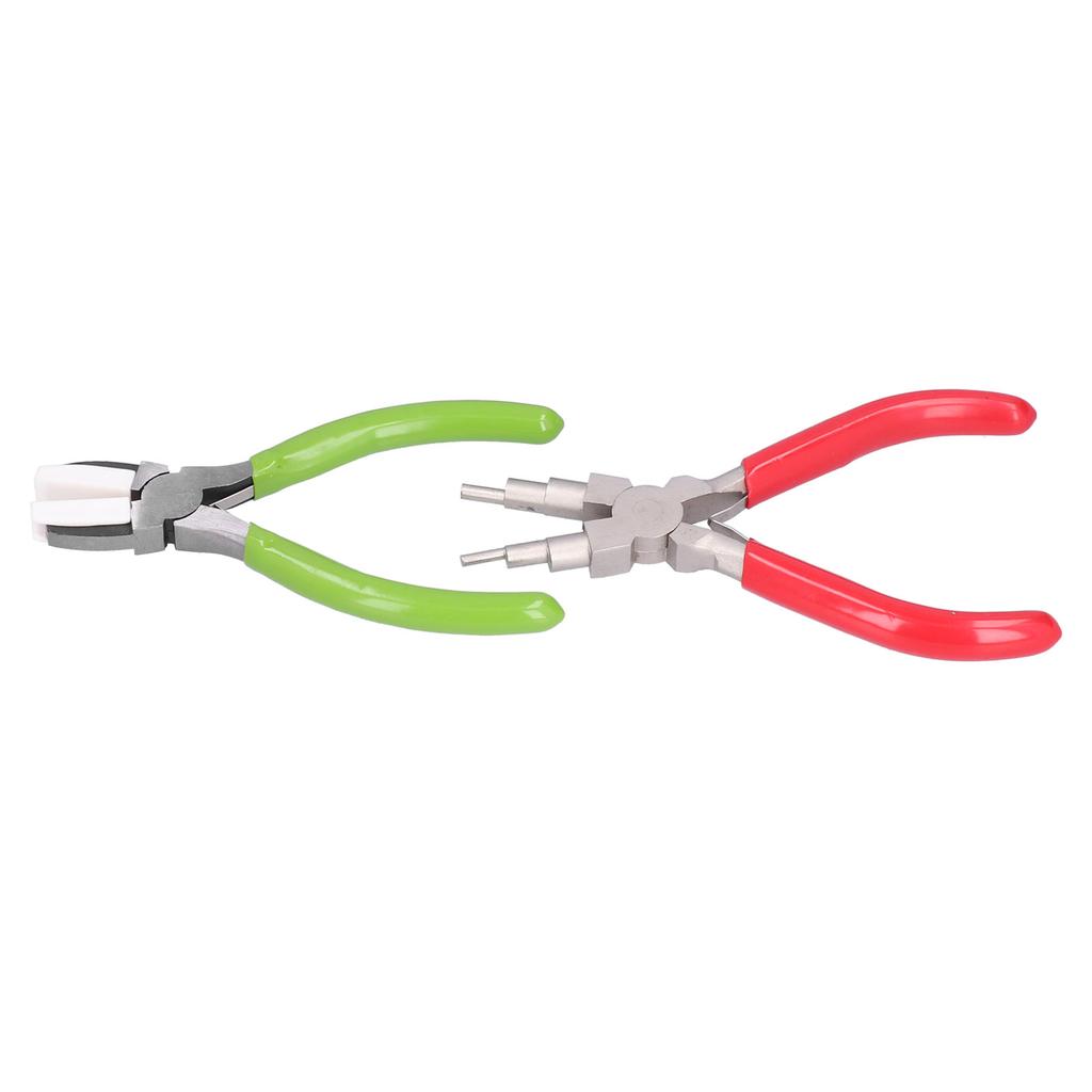 5Pcs Pliers Kit Diagonal Flat Nosed Bail Making Jewelry Pliers Hand Crimping Winding Tools
