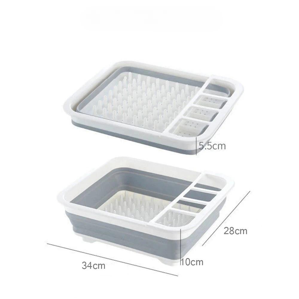Folding Drain Bowl Rack Tableware Drainage Organizer Shelves Home Bowls and Chopstick Water Filter Racks Dish Sink Drain Basket