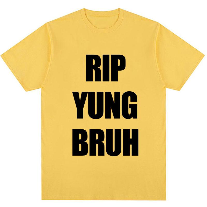 RIP YUNG BRUH Graphic T-Shirt Lil Tracy Meme Peep Summer Funny T Shirt Men Women Cotton Oversized Hip Hop T-Shirts Streetwear