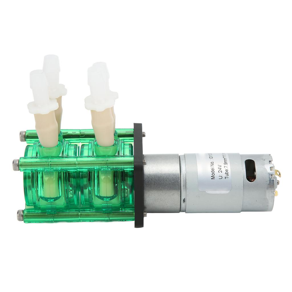Dual Head High Flow Corrosion Resistant Peristaltic Pump Liquid Dosing Pump with BPT Tube 700ml Min DC24V 600mA