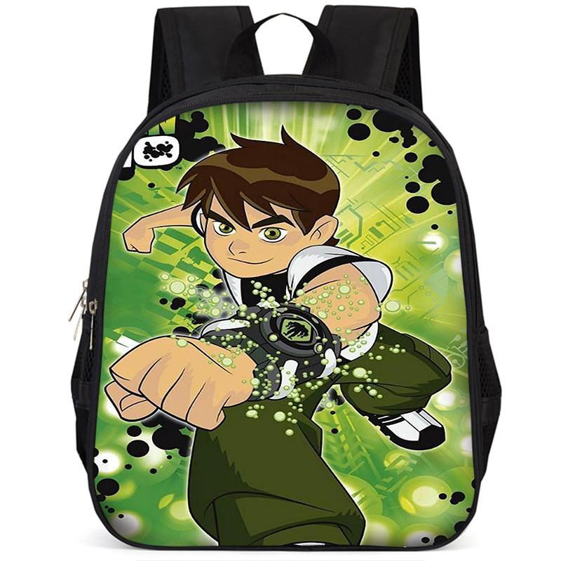 Ben10 15-inch Large Capacity Lightweight Oxford School Backpack For Kids