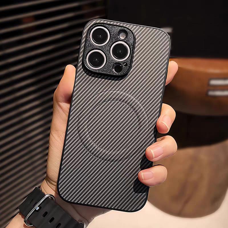 For Realme GT 8 Pro Luxury Magnetic Wireless Charge Case For Realme GT NEO 2T GT2 Pro GT7 7T Carbon Fiber Armor Shockproof Cover
