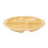 Divider Plate 4 Compartments Anti Slip Mat Round Portion Control Section Plate for Children Elderly Disabled