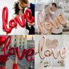 LOVE Letter Foil Balloon Lipstick Red Lip Foil Balloon Anniversary Wedding Valentine's Day Birthday Party Decoration Bridal Ball