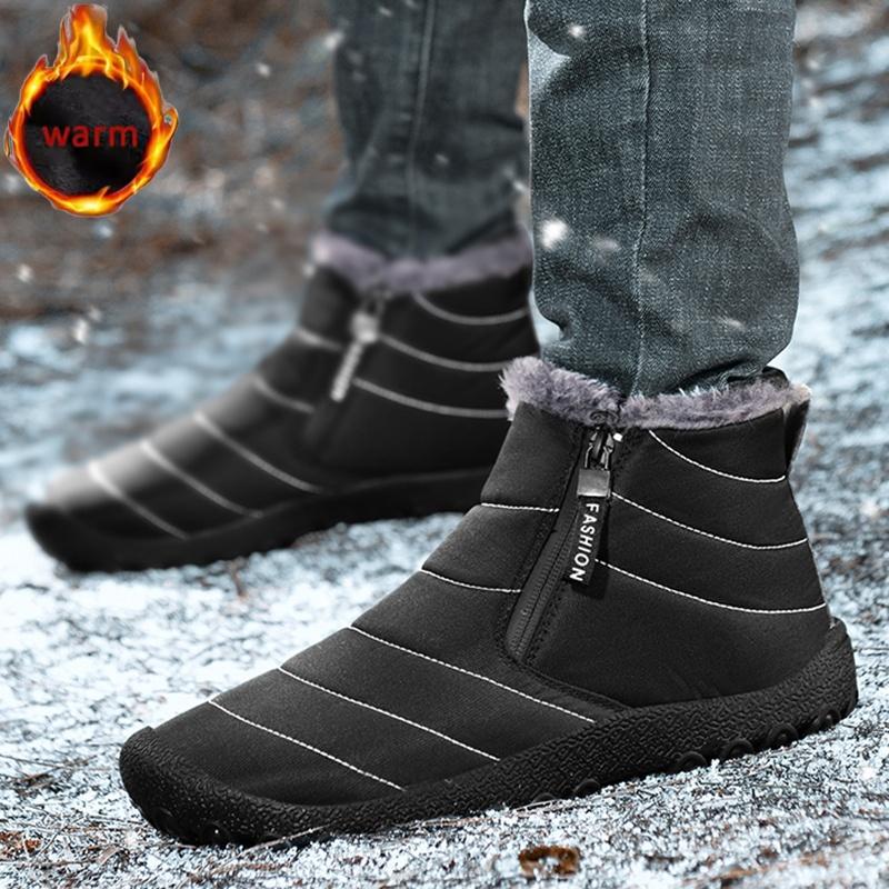 Winter Outdoor Schneestiefel Wanderschuhe Herren Skischuhe High-Top Baumwollschuhe Kältefest Outdoor Sneaker Wasserdicht Rutschfest